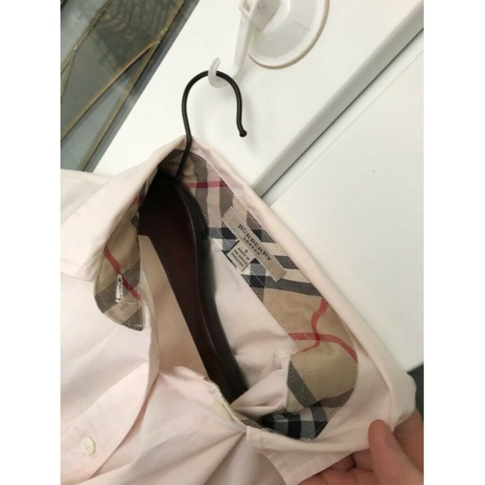 Burberry London White Plaid Button Down Shirt - Picture 2 of 7